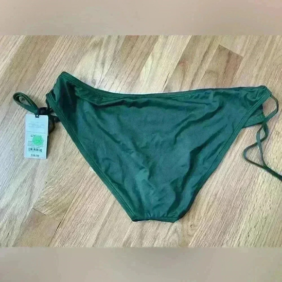 NWT! Shade & Shore Low Rise Medium Coverage Green Bikini Bottom Size Large - Picture 5 of 6